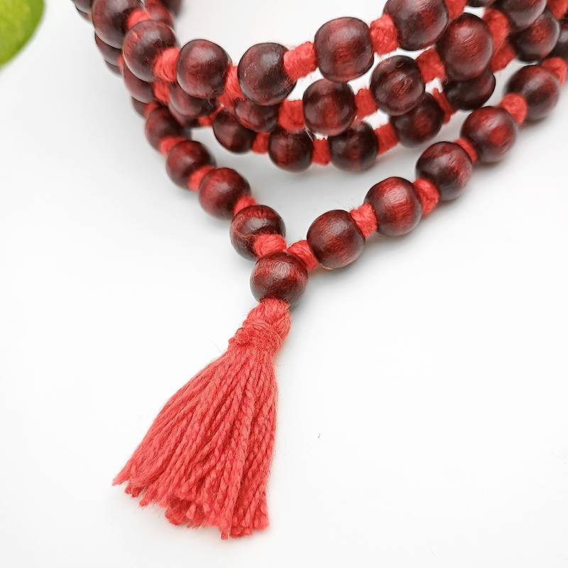 Original Red Sandalwood Lal Chandan Mala 108 Beads