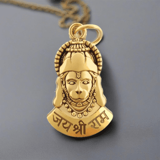 Hanuman Pendent Bajrangbali Locket Gold-Plated Alloy Pendant for Men and Women