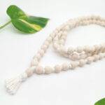 Natural Wooden White Tulsi 108 Beads Mala